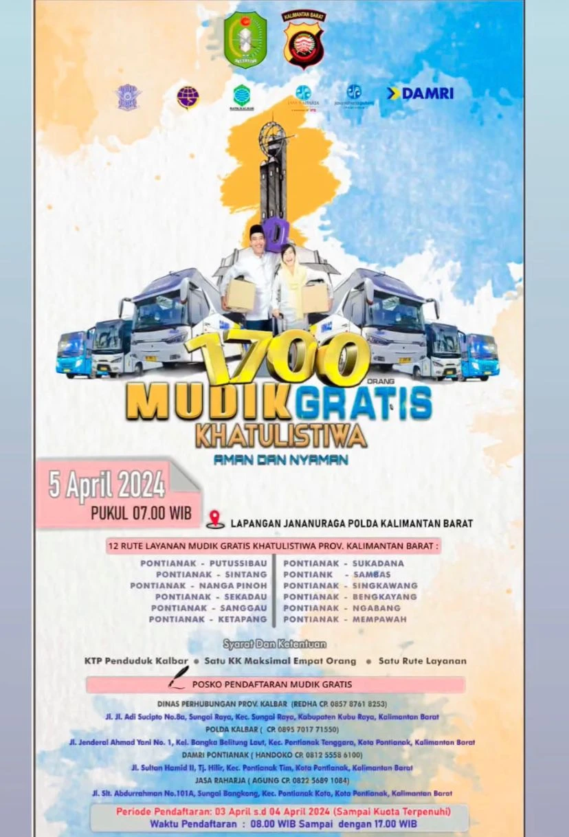 Foto: Pemprov Kalbar Buka Mudik Gratis, Ini Syarat dan Rutenya | Pifa Net