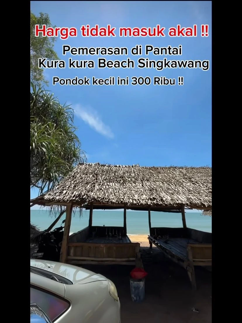 Foto: Viral Pengunjung Pantai Keluhkan Mahalnya Harga Sewa Pondok Capai Rp 300 Ribu | Pifa Net