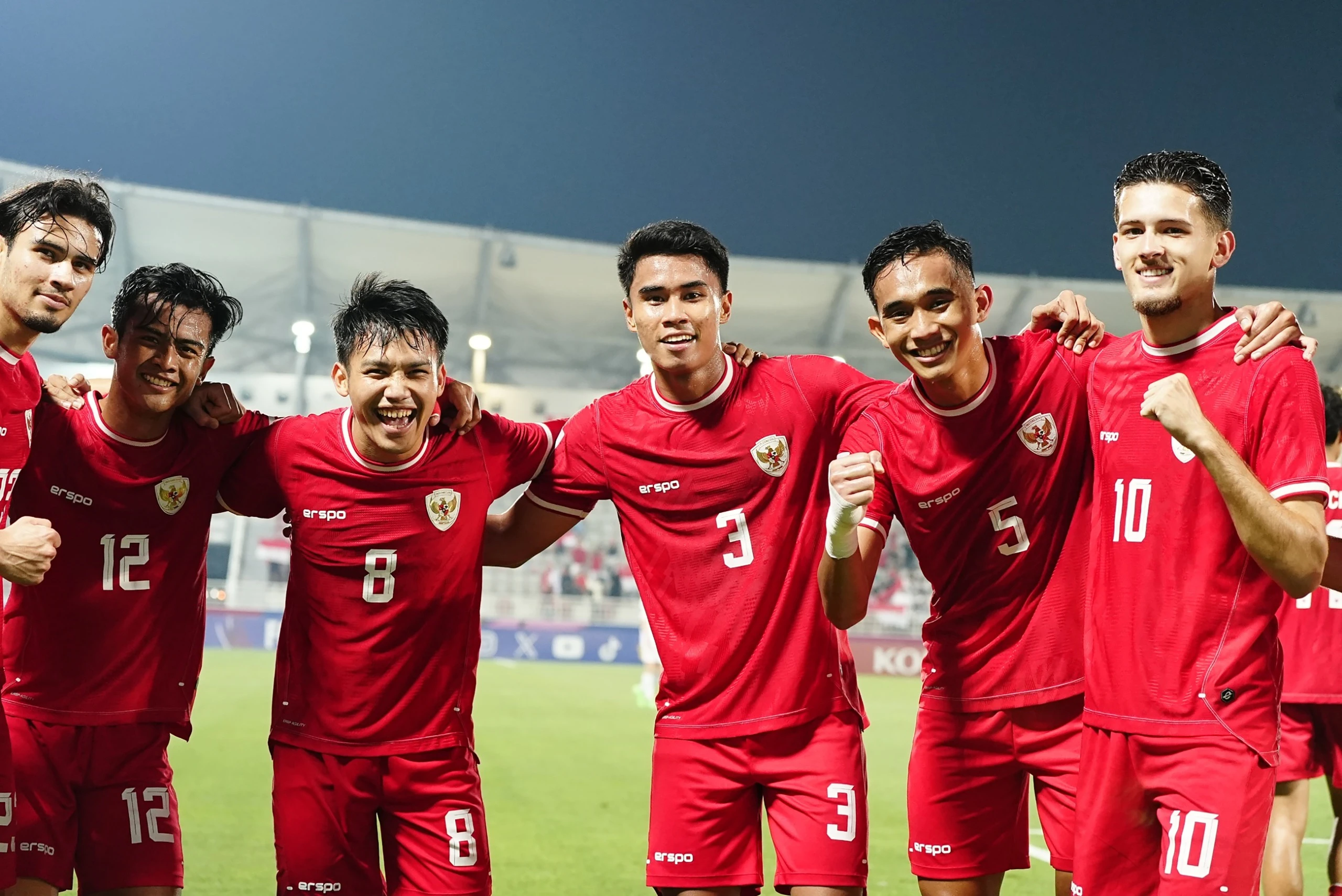 Skuad Timnas Indonesia usai menang lawan Australia 1-0. (Dok. PSSI)