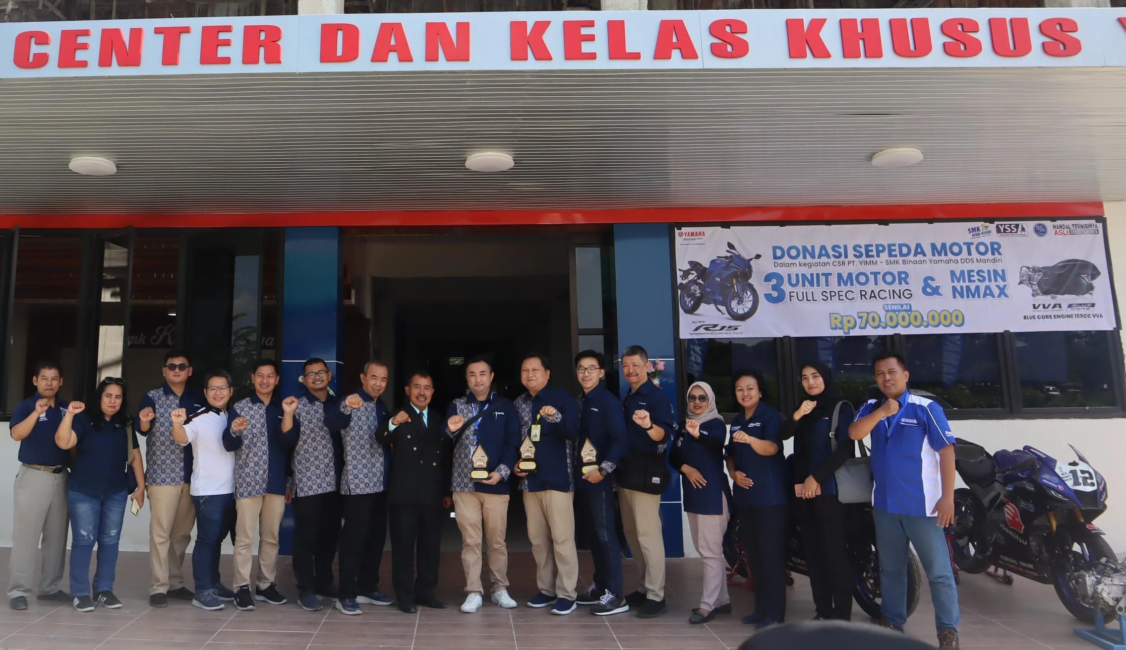 Kelas Khusus Yamaha di SMK Kusuma Negara Kertosono upaya Yamaha dukung dunia pendidikan di Tanah Air. (Dok. Yamaha)