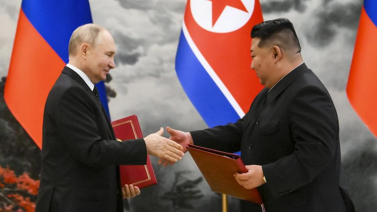 Foto: Putin dan Kim Jong Un Tandatangani Pakta Pertahanan Bersama di Pyongyang | Pifa Net