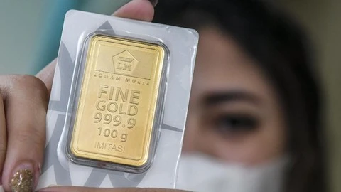 109 ton emas berlabel Antam Palsu berkualitas rendah. (CNN Indonesia)