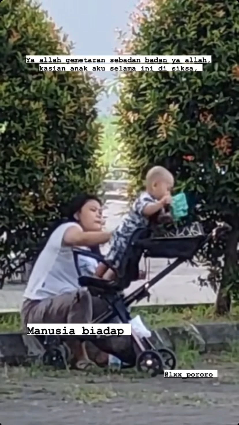 Anak TikTokers Cici Chania diduga menganiaya ART. (Tangkapan Layar)