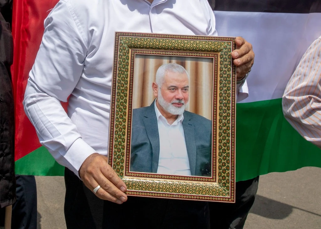 Prosesi pemakaman pemimpin Hamas, Ismail Haniyeh. (Getty Images via Bloomberg)