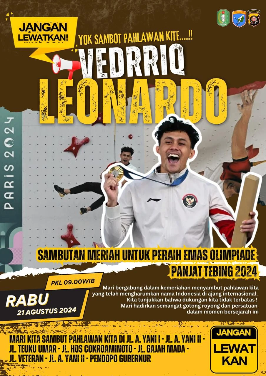 Foto: Rute Arak-arakan Sambut Veddriq Leonardo Kembali ke Pontianak | Pifa Net