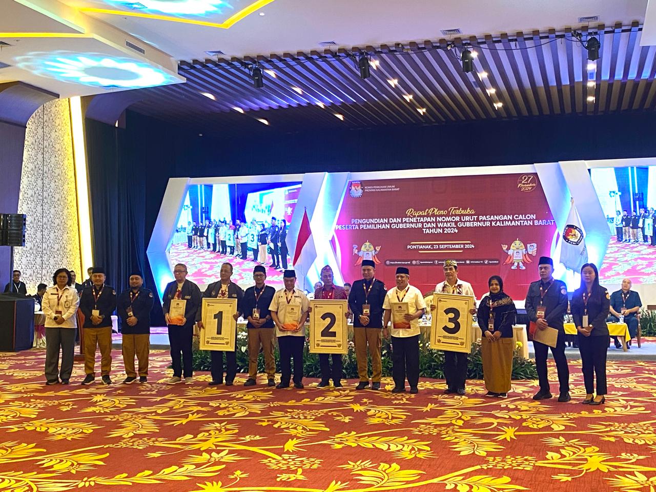 Foto: Pilgub Kalbar 2024: Midji-Didi 1, Ria Norsan-Krisantus 2, Muda-Jakius 3 | Pifa Net