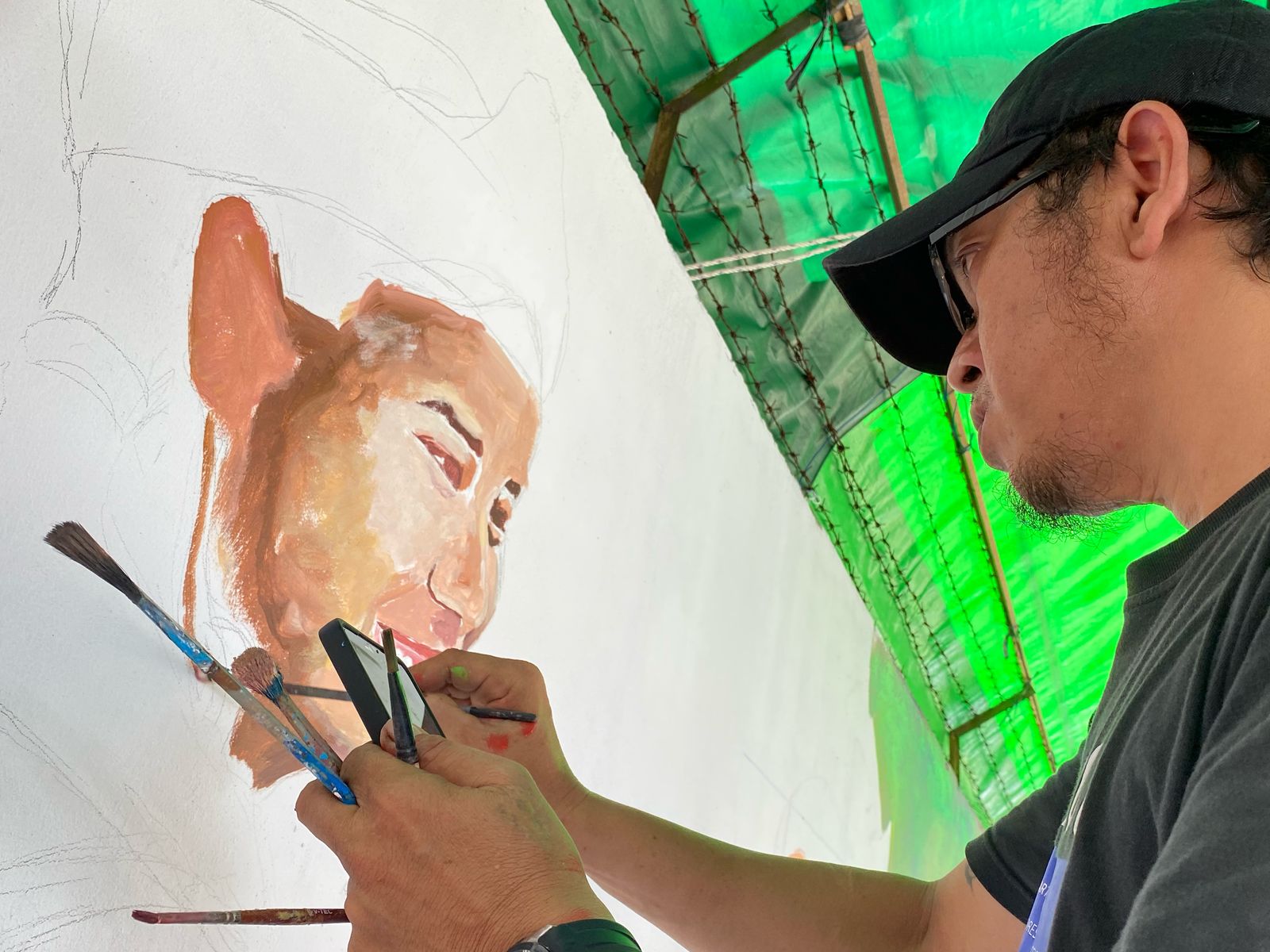 Foto: Pelajar dan Seniman di Pontianak Warnai Taman Budaya Lewat Mural | Pifa Net