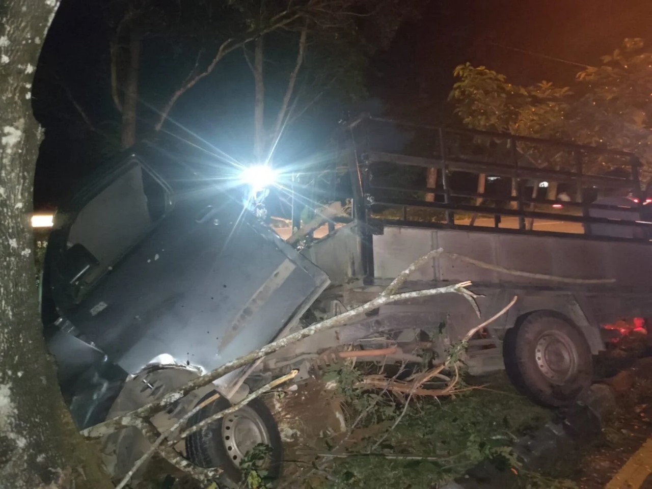 Foto:  Gran Max Terguling di Arteri Supadio, Tiga Orang Luka-Luka, Satu Kritis | Pifa Net