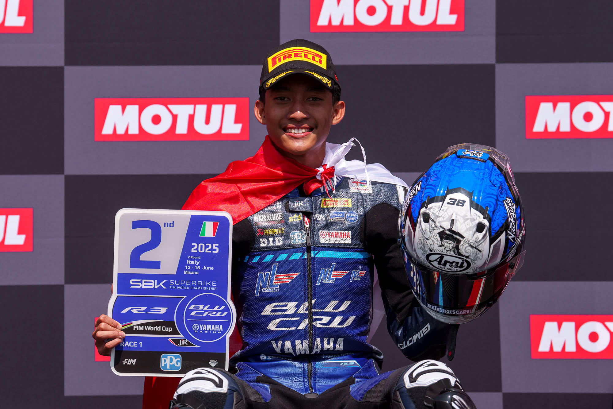 Foto: Arai Agaska Konsisten Podium, Berharap Menangi Race di FIM BLU CRU World Cup 2025 | Pifa Net