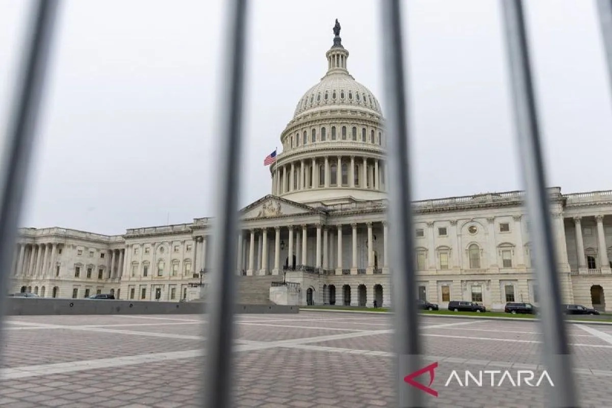 Ilustrasi gedung kapitol Amerika. Xinhua/Hu Yousong