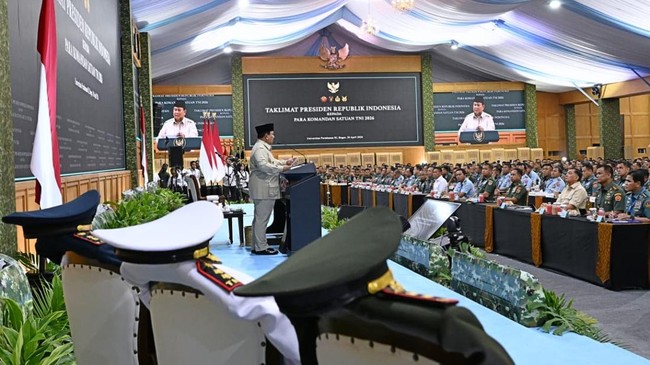 Foto: Prabowo Beri Taklimat ke 1.500 Komandan Satuan TNI di Universitas Pertahanan | Pifa Net