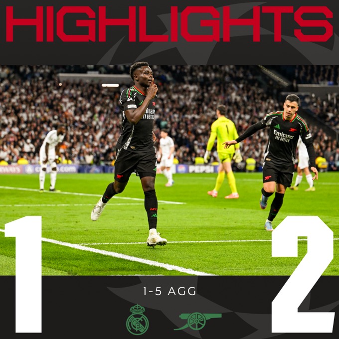 Foto: Hajar Real Madrid Lagi, Arsenal Lolos ke Semifinal Liga Champions! | Pifa Net