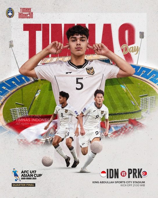 Foto: Live Indonesia U-17 vs Korea Utara di Perempatfinal Piala Asia Malam Ini | Pifa Net
