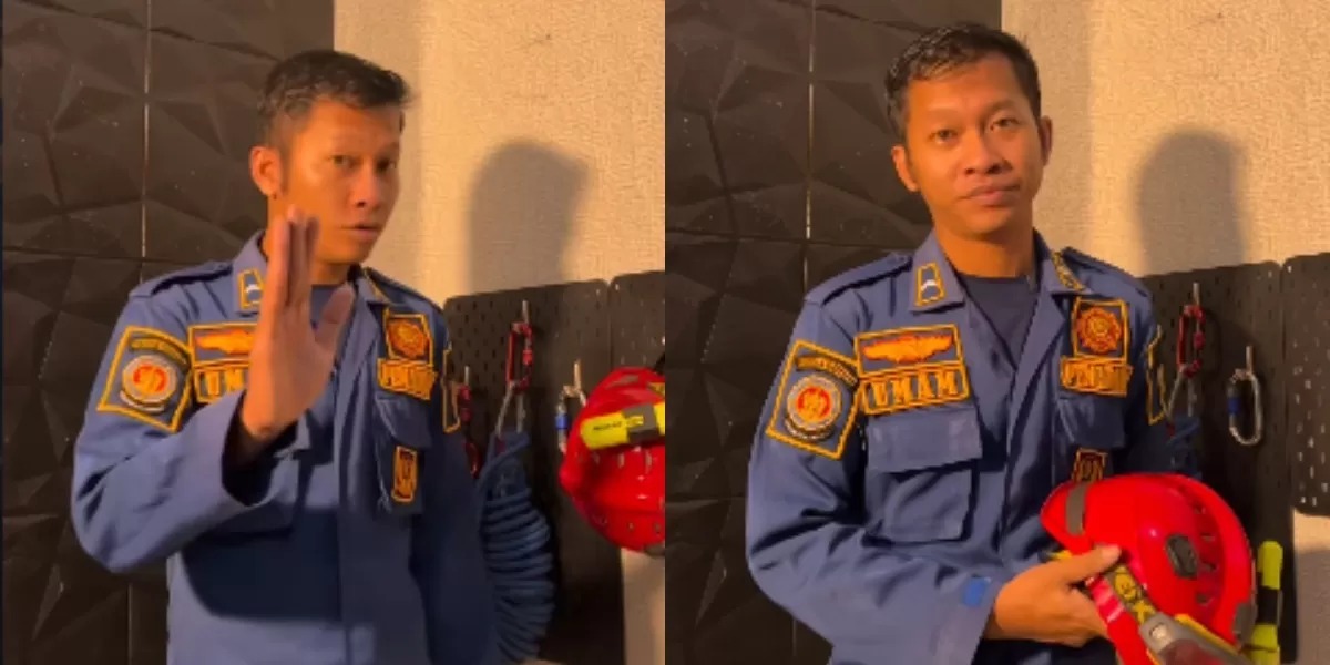 Anggota pemadam kebakaran (Damkar) Kota Depok, Khairul Umam