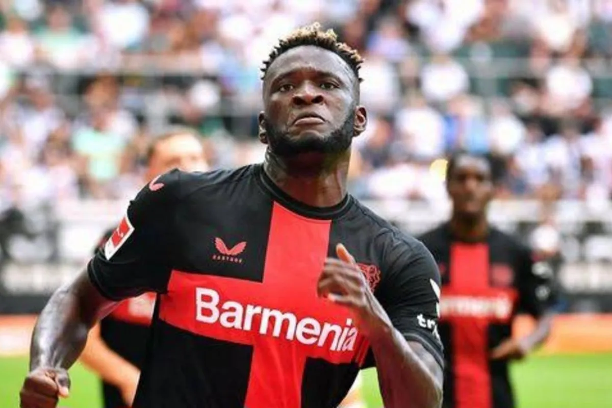 Penyerang Bayer Leverkusen asal Kamerun Victor Boniface. Bundesliga.com