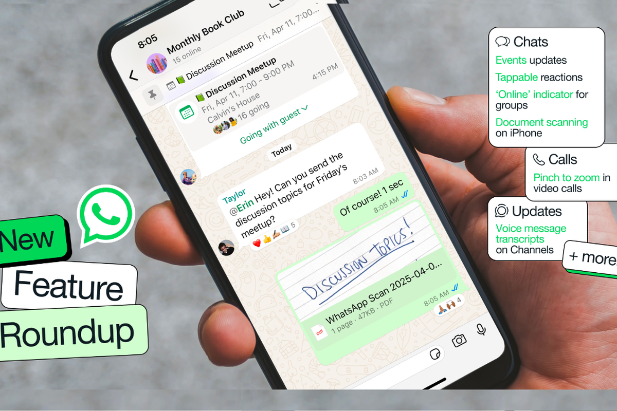 Foto: WhatsApp Rilis Fitur Baru di Chat, Panggilan, dan Saluran, Ini Detailnya | Pifa Net