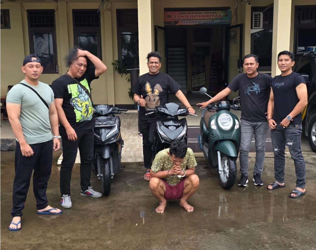 Foto: Tengah Tertidur Pulas, Polisi Tangkap Spesialis Curanmor di Pontianak  | Pifa Net