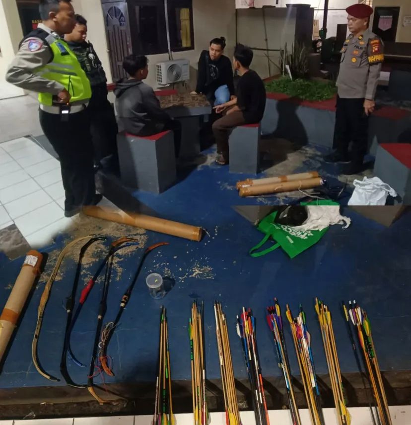 Foto: Polisi Amankan Dua Anak di Bawah Umur Bawa Perlengkapan Panahan di Pontianak | Pifa Net