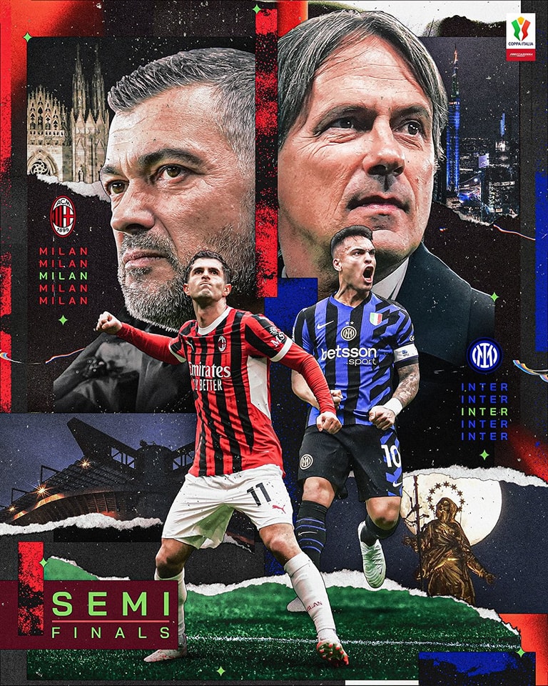 Foto: Derby Milan di Leg Kedua Semifinal Coppa Italia 2025, Siapa ke Final? | Pifa Net