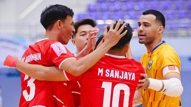 Foto: Andres Dwi Brace, Timnas Futsal Indonesia Kalahkan Australia 3-2 dan Juara Grup B | Pifa Net