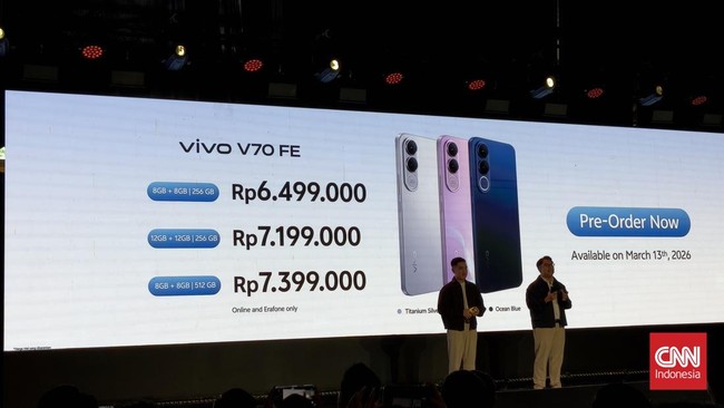 Foto:  Vivo V70 Series Resmi Meluncur di Indonesia, Harga Mulai Rp6 Jutaan | Pifa Net