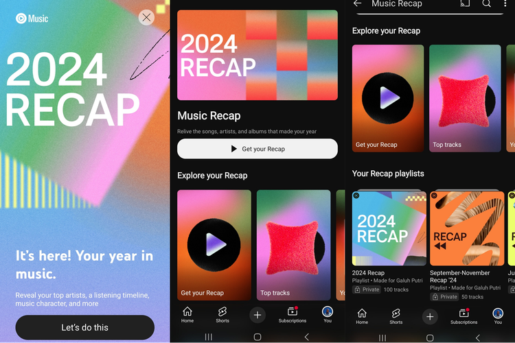 Cara membuat YouTube Music "2024 Recap" yang mirip dengan Spotify Wrapped. (kompas.com)
