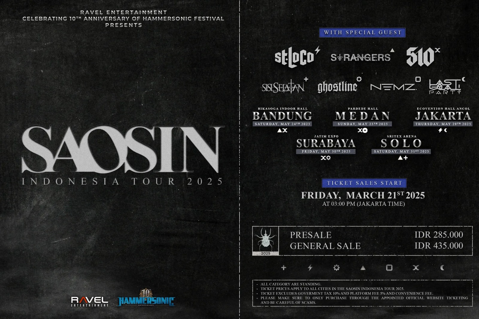 Foto: Kabar Gembira! Saosin Gelar Konser di 5 Kota Indonesia, Ini Harga Tiketnya | Pifa Net