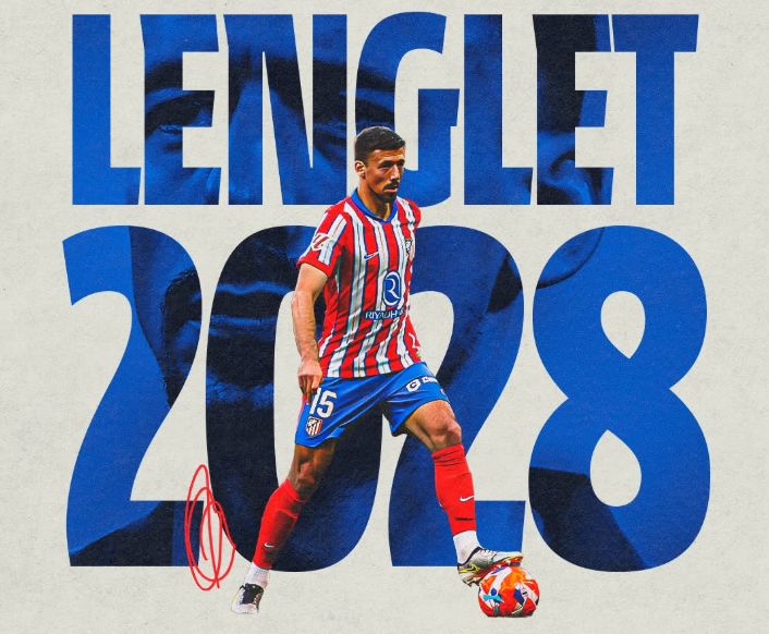 Foto: Atletico Madrid Permanenkan Clement Lenglet hingga 2028 | Pifa Net