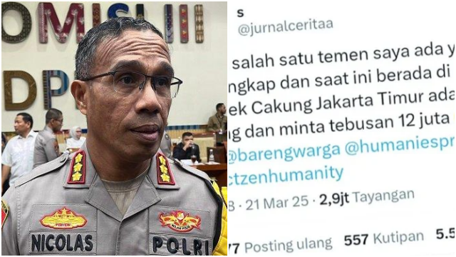 Foto: Viral Kabar Polisi Minta Rp12 Juta untuk Bebaskan Mahasiswa yang Ditangkap karena Demo UU TNI, Polres Metro Jaktim Buka Suara | Pifa Net